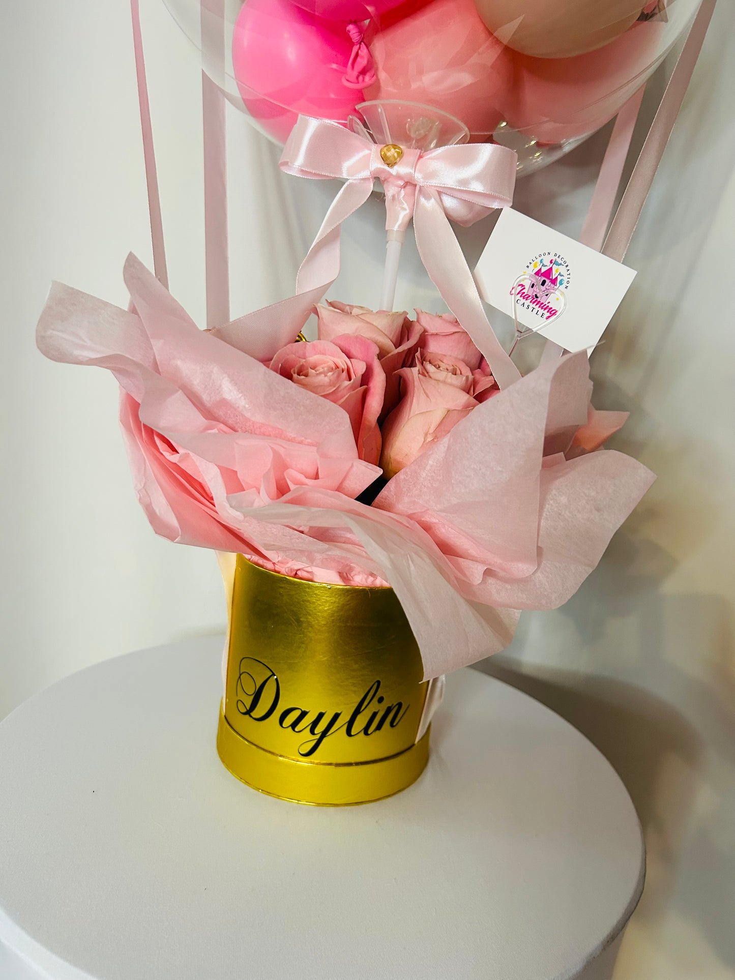 Graduation Bobo Balloon with Roses