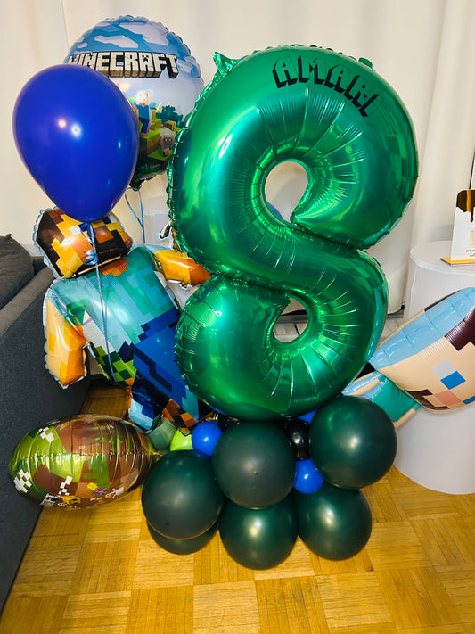 Minecraft Birthday Number Bouquet in Toronto