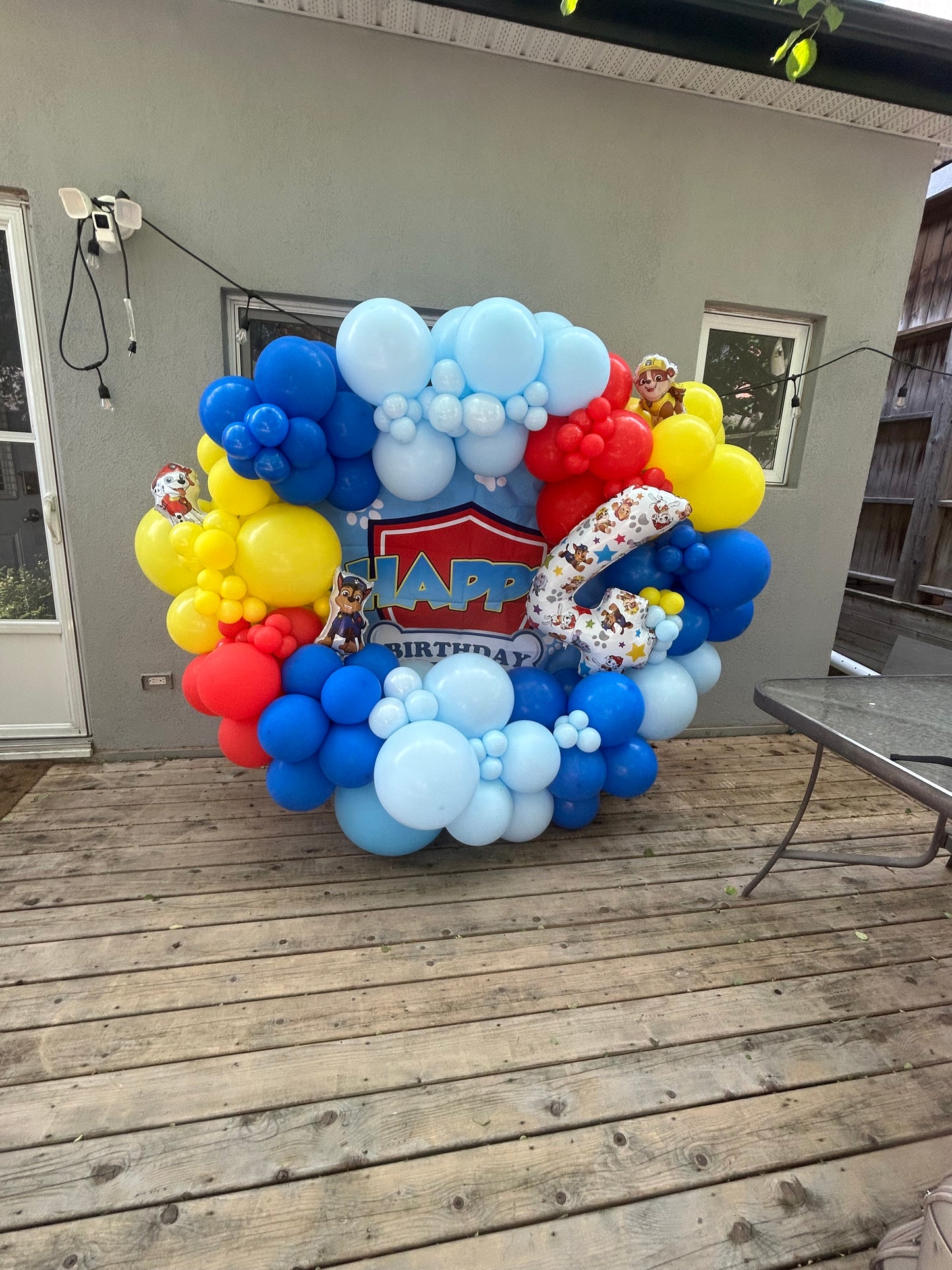 Paw Patrol Birthday Backdrop Garland - Available in the GTA